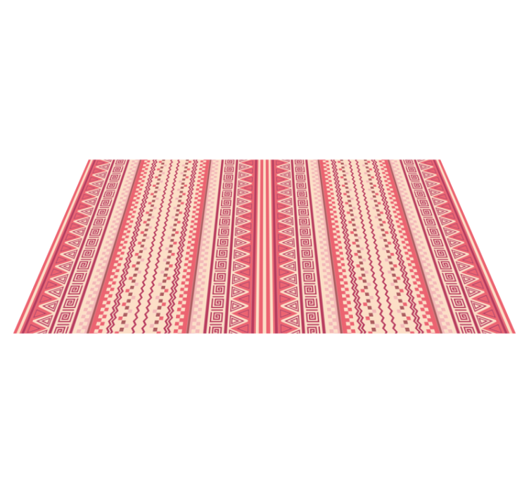 Pembe çizgili kilim etnik pvc halı - TenStickers