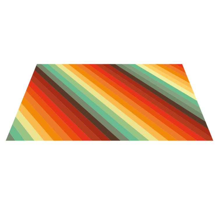 Retro renkler çizgili vinil halı - TenStickers