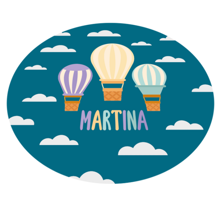 Isimli hava balonları pvc halı - TenStickers