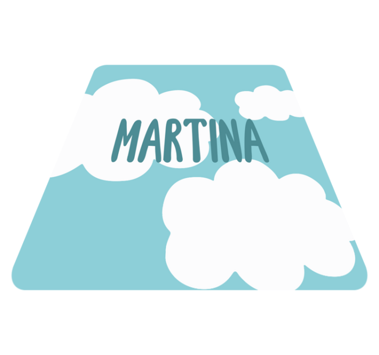 Isimli klasik bulutlar pvc halı - TenStickers