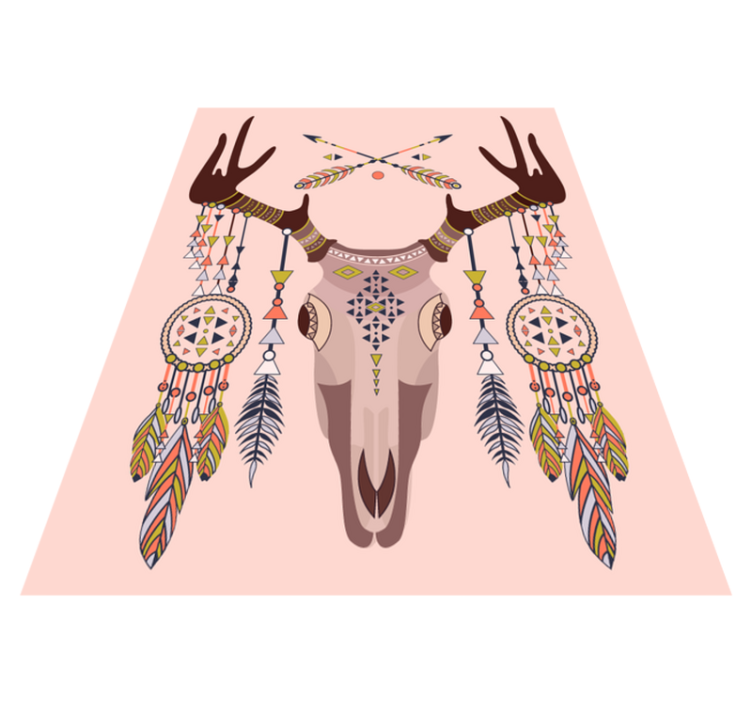 Kabile geyik kafatası vinil halı - TenStickers