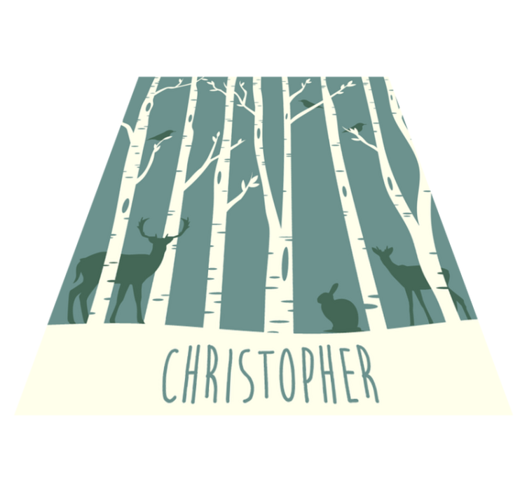 Kişiselleştirilmiş orman hayvanı vinil halı - TenStickers