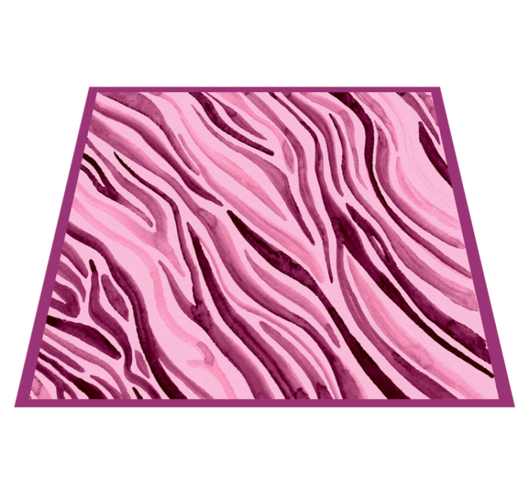Hayvan baskı pvc halı pembe zebra desenli - TenStickers