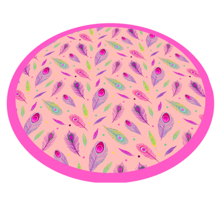 Renkli tüy deseni doğa pvc halı - TenStickers