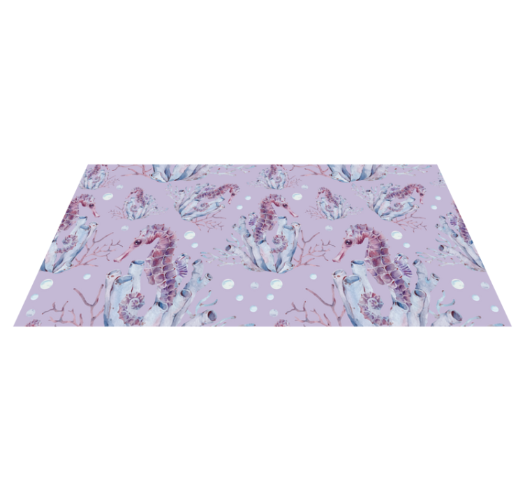 Denizatı mercan tasarımı banyo pvc halı - TenStickers