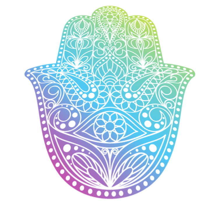 Fatima etnik kilim çok renkli etnik eli - TenStickers