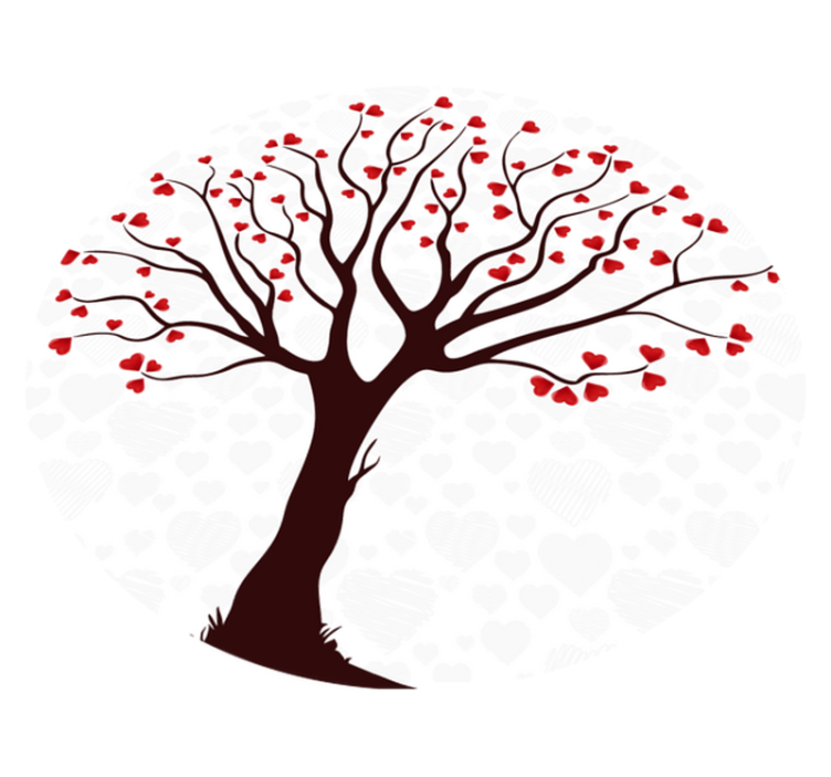 Büyük romantik ağaç doğa vinil halı - TenStickers