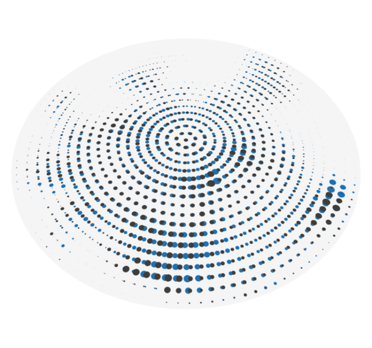 Yuvarlak nokta motifi geometrik pvc halı - TenStickers