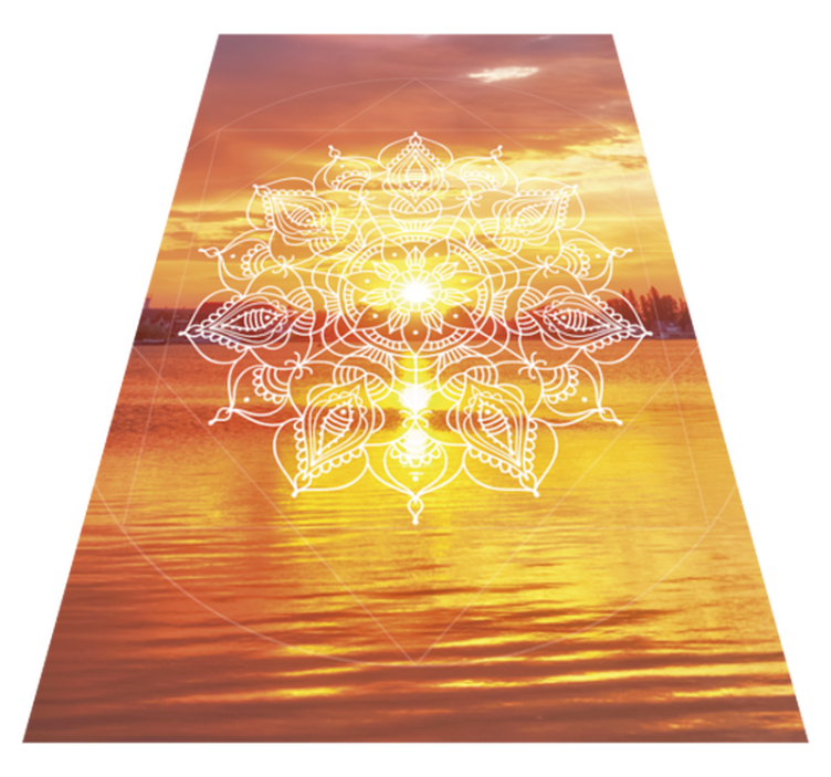 Sunfall mandala teen vinyl halı - TenStickers