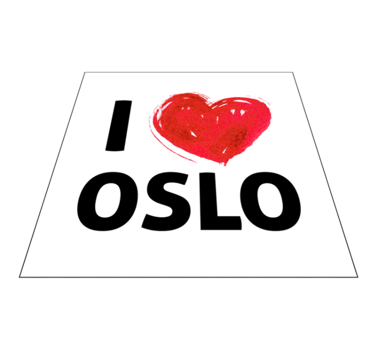 Oslo nordic vinyl halıyı seviyorum - TenStickers