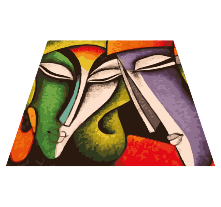 Modern sanat modern halı yüzleri - TenStickers