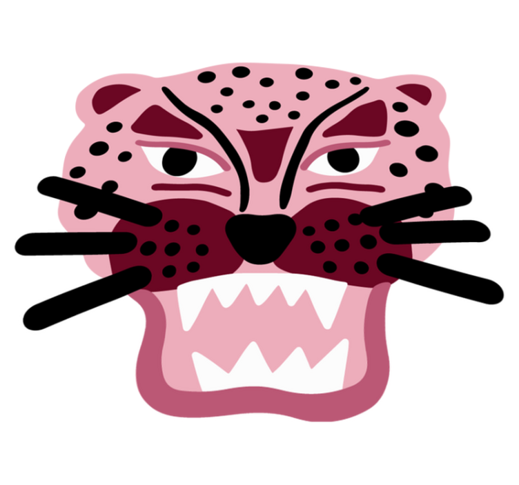 Pembe leopar formu hayvan baskı vinil halı - TenStickers
