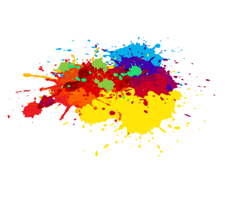 Renkli sıçrama sanatı pvc halı - TenStickers