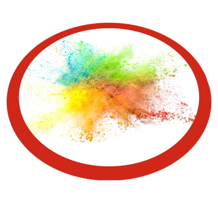 Toz boya renkli yatak odası halısı - TenStickers