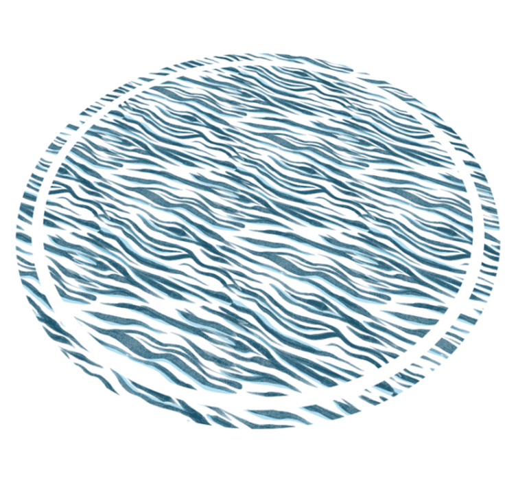 şık zebra dalgası hayvan baskı pvc halı - TenStickers