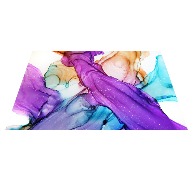 Soyut akışkan girdaplar banyo pvc halı - TenStickers