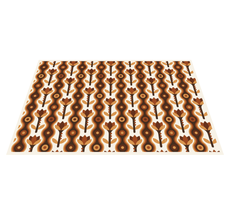 70'lerin pop boogie çiçekler vintage kilim - TenStickers