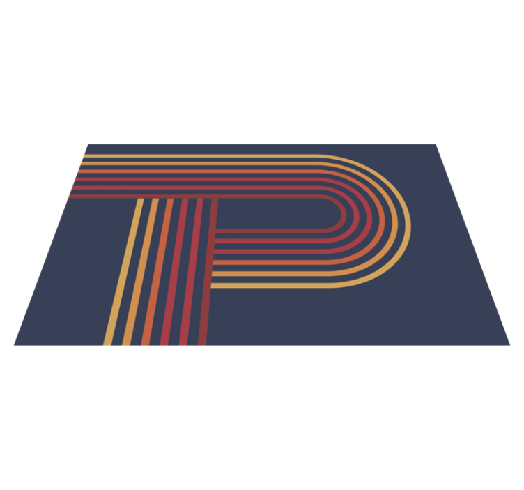 Renkli çizgi kaplaması geometrik pvc halı - TenStickers