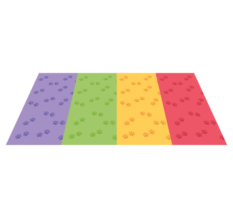 Pençe izi motifi pvc halı - TenStickers