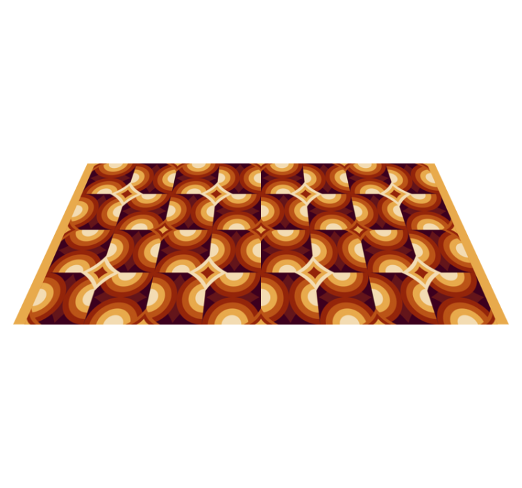 70'lerin turuncu fayans vinil halı - TenStickers