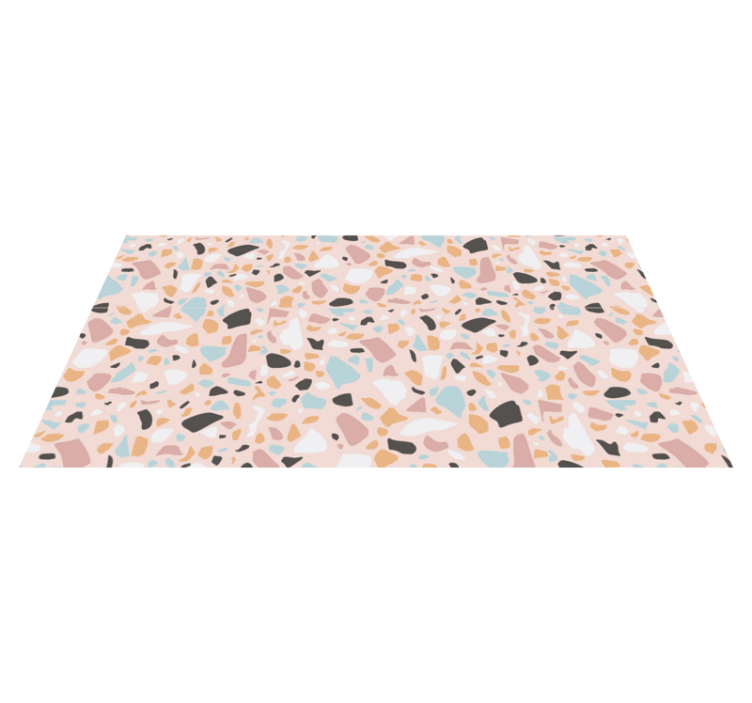 Pembe ve mavi suluboya terrazzo halı - TenStickers