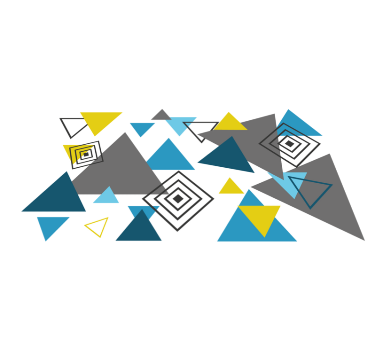 Geometrik pvc halı soyut Üçgen deseni - TenStickers