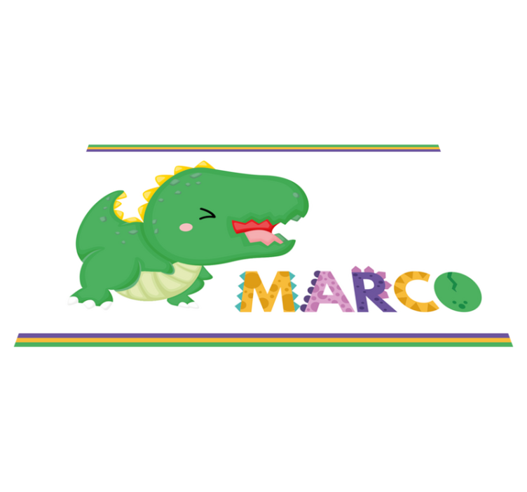 Isimli bebek t-rex isimlerle pvc halı - TenStickers