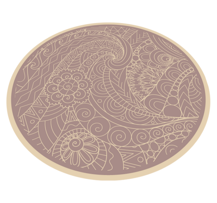 Karmaşık dairesel motif mandala pvc halı - TenStickers