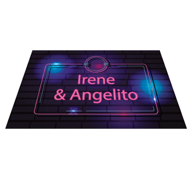 Neon çift isimleri gençler pvc halı - TenStickers
