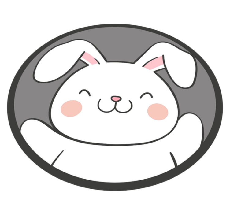 İskandinav gri tavşan bebek oyun matı - TenStickers