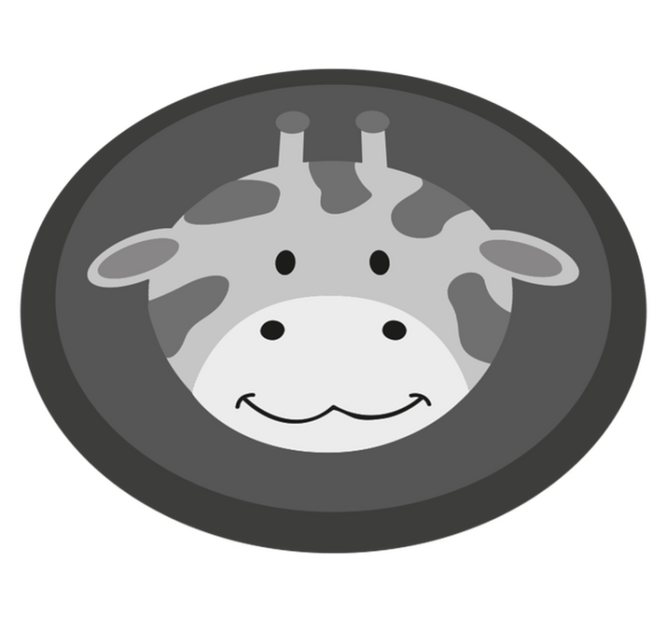 Bebek pvc halı gri bebek zürafa - TenStickers