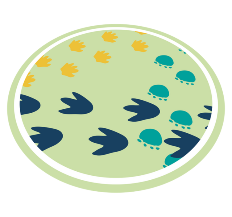 Dinozorlar ayak izleri bebek oyun minderi - TenStickers