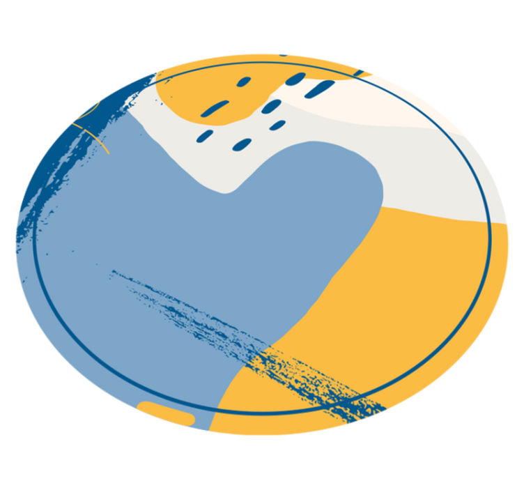 Dairesel sanat taş etkisi pvc halı - TenStickers