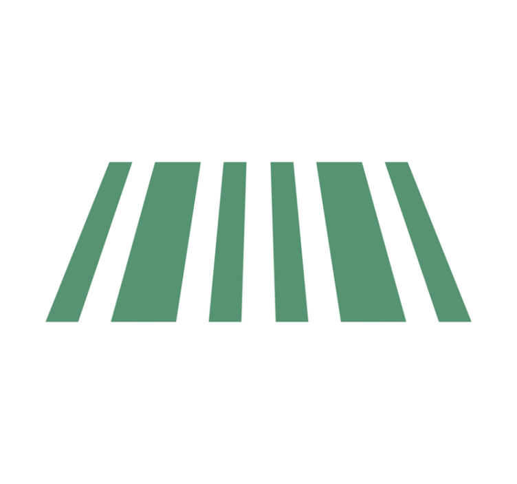 Beyaz ve fıstık yeşili çizgili vinil halı - TenStickers