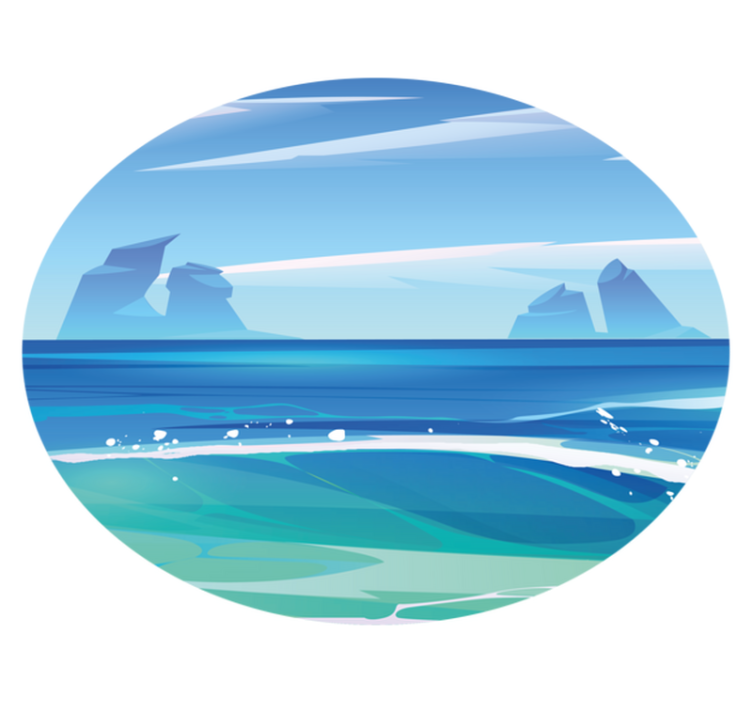 Kıyı dinginliği doğa pvc halı - TenStickers