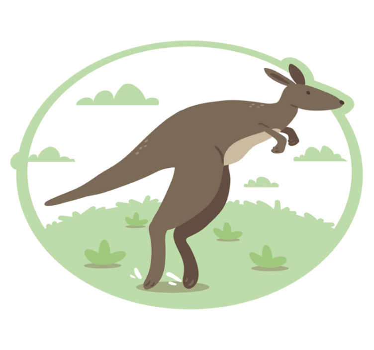 Kanguru sıçraması çocukta pvc halı - TenStickers