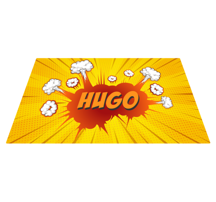 Isimli komik patlama isimlerle pvc halı - TenStickers