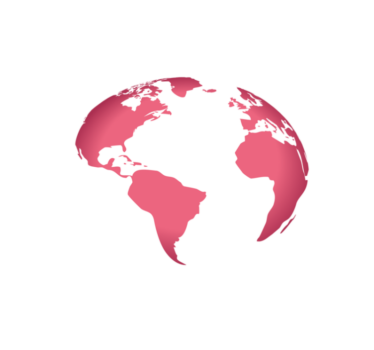 Dünya haritası pvc halı pembe küre haritası - TenStickers