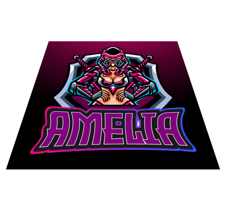 Isimli oyun kahramanı gençler pvc halı - TenStickers