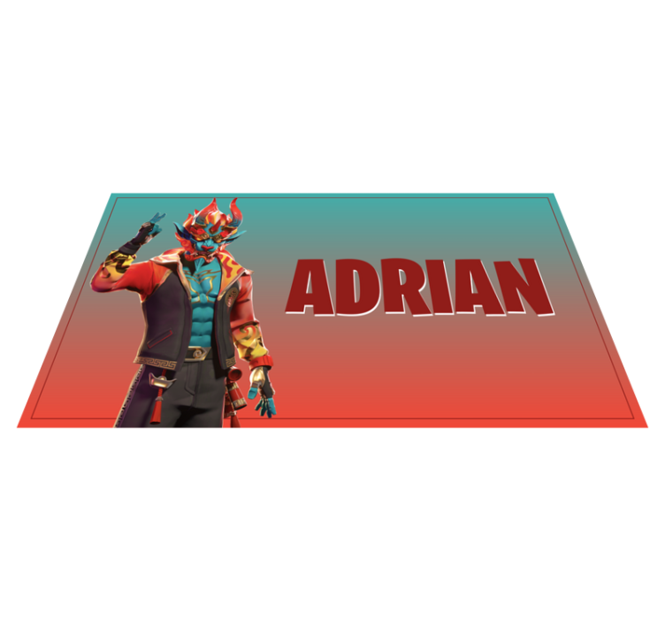 Isimli oyun karakteri gençler pvc halı - TenStickers