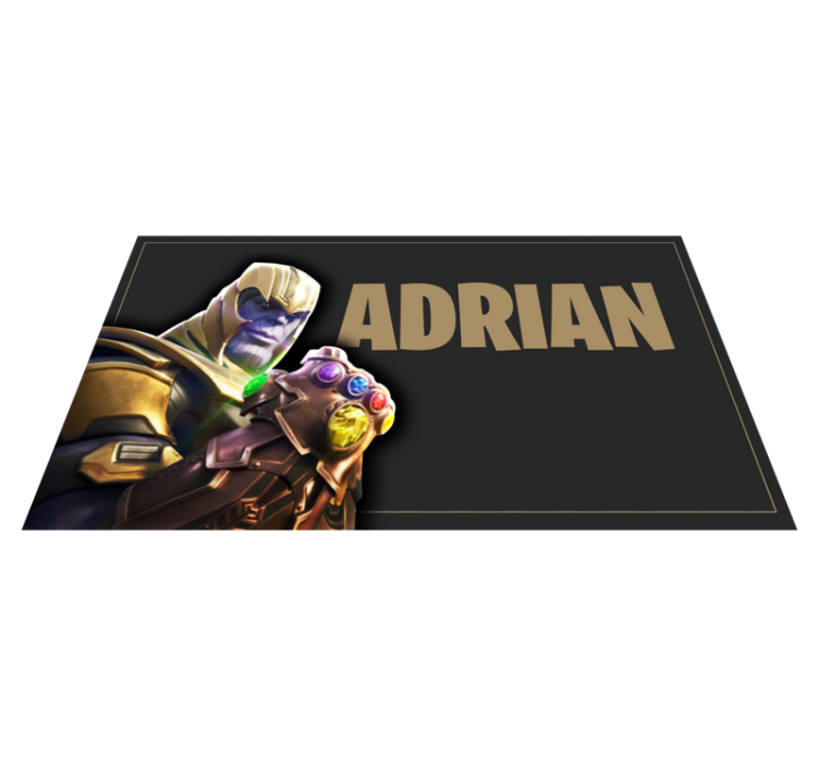 Gençler pvc halı - oyun karakteri ile isim - TenStickers