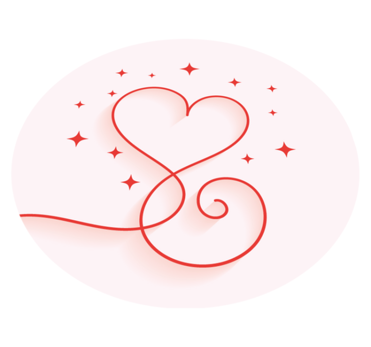 Kalp girdap deseni yatak odası pvc halı - TenStickers