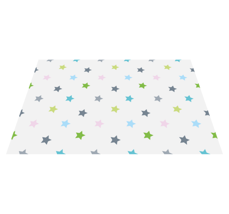 Minimalist renkler yıldızlar pvc halı - TenStickers