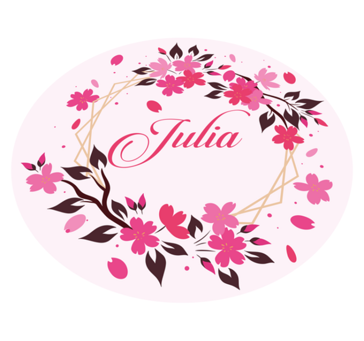 Isimli botanik taç yatak odası pvc halı - TenStickers