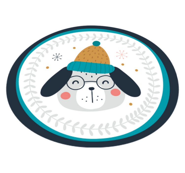 Gözlüklü köpek hayvan halısı - TenStickers