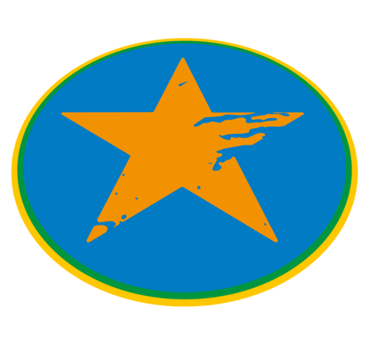 Mavi yıldız vurgusu pvc halı - TenStickers