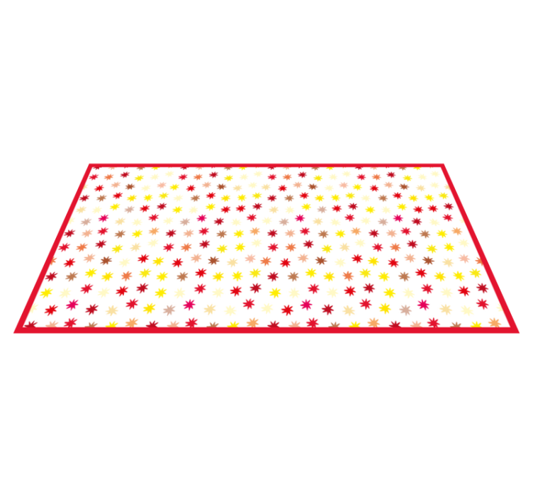 Kırmızı ve sarı yıldızlar yıldız vinil halı - TenStickers