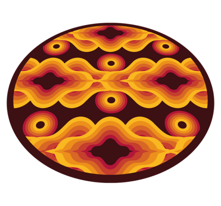 Eski spiral motif mozaic pvc halı - TenStickers