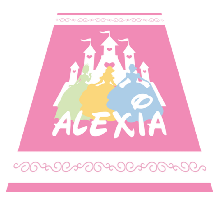 Peri masalı kalesi isimlerle pvc halı - TenStickers