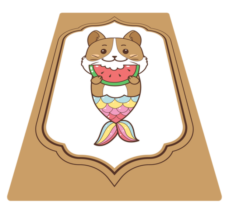 Sevimli denizkızı karakteri Hayvan pvc halı - TenStickers